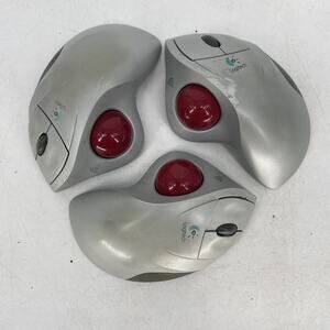 Logitech Track Ball Wheel Mouse Lot of 3 Parts Only Not Tested